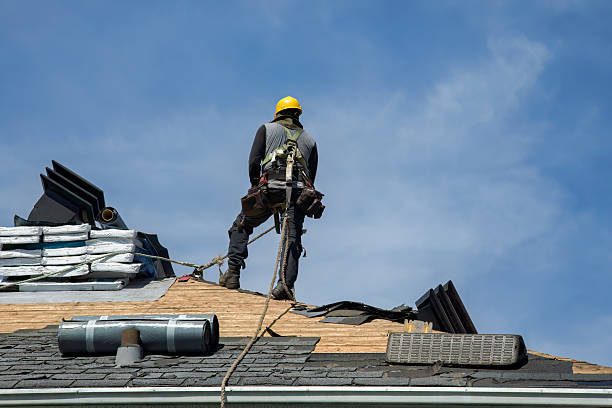Professional Flat Roof Repair technician working in Orting, WA